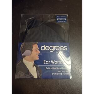 New Degrees by 180s Men's Ear Warmers – Black Stretch Rib Behind-the-Head 8288